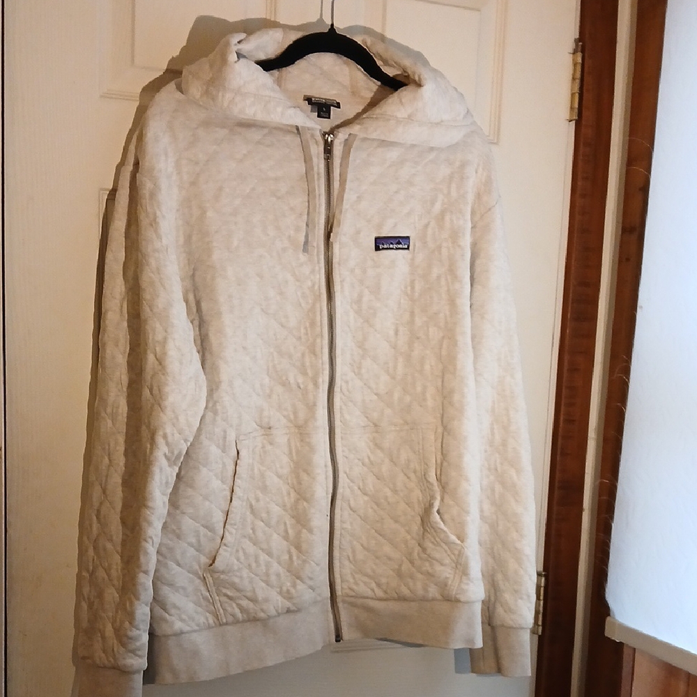 Patagonia Cream Quilted Hoodie